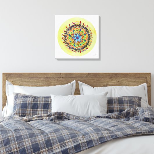 Mandala Áurea Canvas Afdruk (Insitu (Slaapkamer))