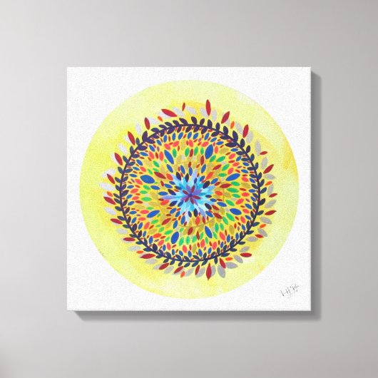 Mandala Áurea Canvas Afdruk (Voorkant)