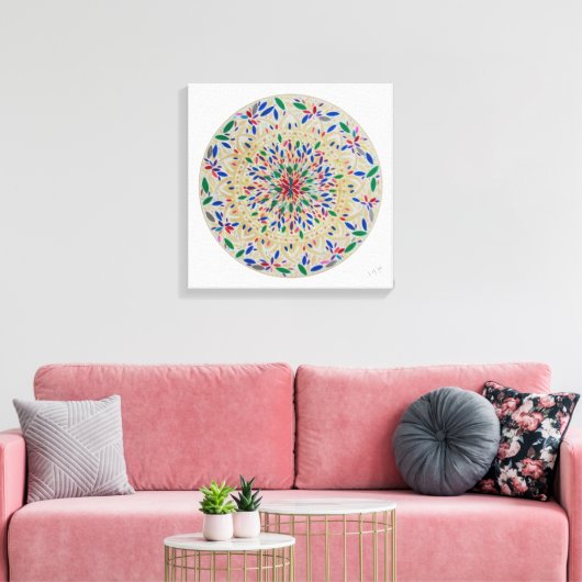 Mandala Aurora Canvas Afdruk (Insitu (Woonkamer))