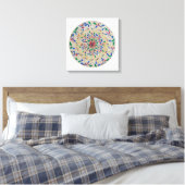 Mandala Aurora Canvas Afdruk (Insitu (Slaapkamer))