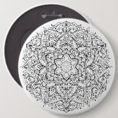 Mandala Badge Ronde Button 6,0 Cm (Voorkant /achterkant)