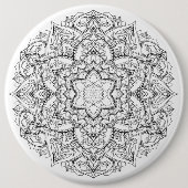 Mandala Badge Ronde Button 6,0 Cm (Voorkant)