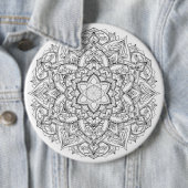 Mandala Badge Ronde Button 6,0 Cm (In situ)