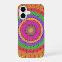 Mandala Bal geel gehaakt stijl -  iPhone 16 Hoesje