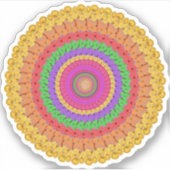 Mandala Ball yellow crochet style - Sticker (Voorkant)