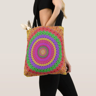 Mandala Ball yellow Crochet Style - Tote Bag