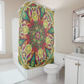 Mandala Bandana: naadloos design. Douchegordijn (In situ)