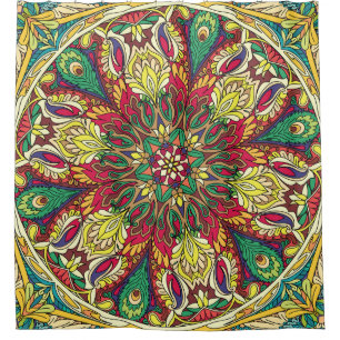 Mandala Bandana: naadloos design. Douchegordijn
