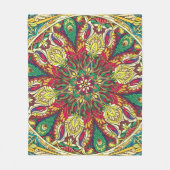 Mandala Bandana:  naadloos design. Fleece Deken (Voorkant)