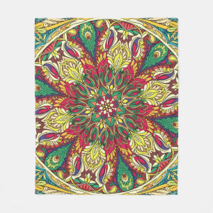 Mandala Bandana:  naadloos design. Fleece Deken