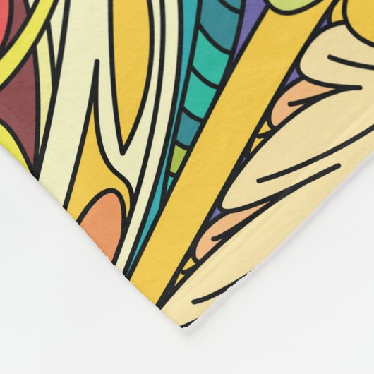 Mandala Bandana:  naadloos design. Fleece Deken (Hoek)