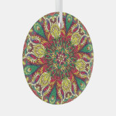 Mandala Bandana: naadloos design. Glas Ornament (Voorkant Rechts)