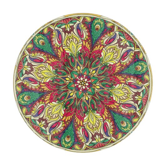 Mandala Bandana: naadloos design. Snijplank (Voorkant)