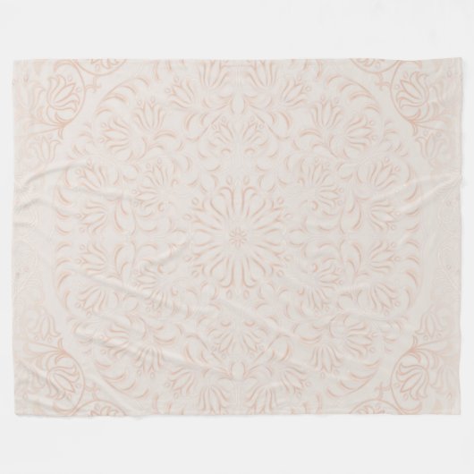 Mandala Baroque Flower Pattern Design Fleece Deken (Voorkant (Horizontaal))