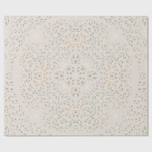 Mandala Baroque Ornament Pattern Design Cadeaupapier (Vlak)