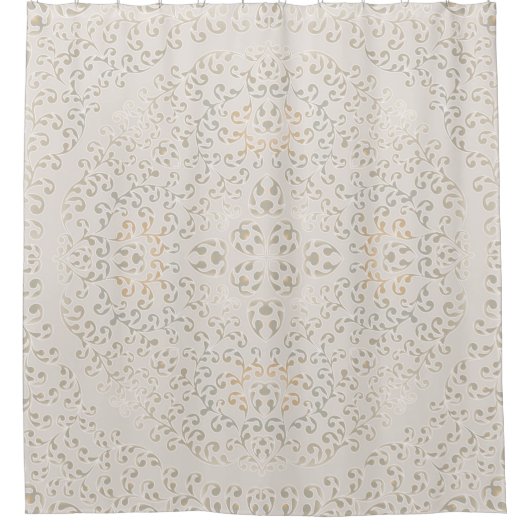 Mandala Baroque Ornament Pattern Design Douchegordijn (Voorkant)