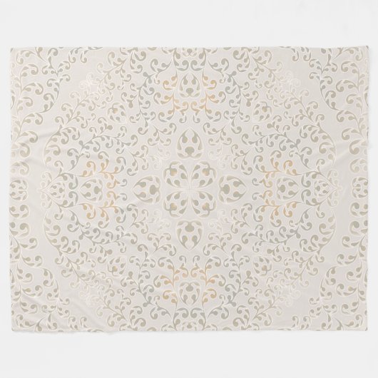 Mandala Baroque Ornament Pattern Design Fleece Deken (Voorkant (Horizontaal))