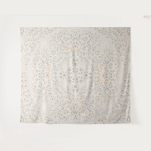 Mandala Baroque Ornament Pattern Design Wandkleed (Voorkant (horizontaal))