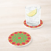 Mandala Beverage Coaster Zandsteen Onderzetter (Zijkant)