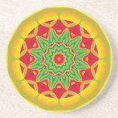Mandala Beverage Coaster Zandsteen Onderzetter (Voorkant)