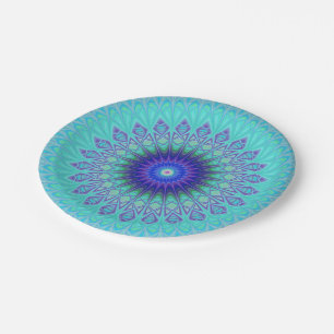 Mandala bevroren papieren bordje