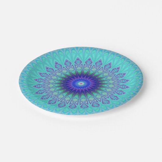 Mandala bevroren papieren bordje (Gekanteld)