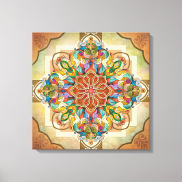 Mandala Birds Canvas Afdruk