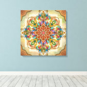 Mandala Birds Canvas Afdruk (Insitu (Houten vloer))