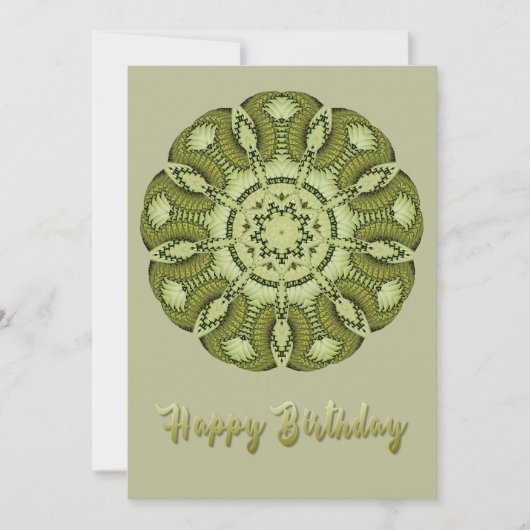 Mandala Birthday Flat Kaart (Voorkant)