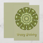 Mandala Birthday Flat Kaart (Voorkant / Achterkant)