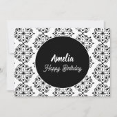 Mandala Birthday Party Black White Colour Feestdagenkaart (Voorkant)