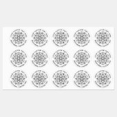 Mandala Black and White label (Vel)