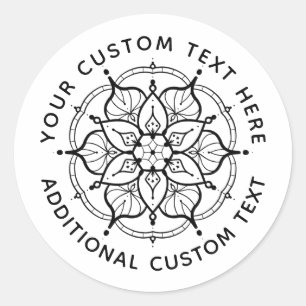 Mandala Black and White sticker