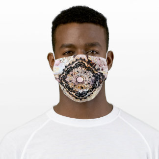Mandala Black Brown Gold Adult Face Mask Stoffen Mondkapje