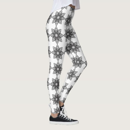Mandala Black en White Leggings (Rechts)