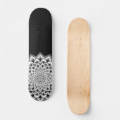 Mandala Black en White Pattern Persoonlijk Skateboard (Voorkant)