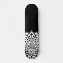 Mandala Black en White Pattern Persoonlijk Skateboard