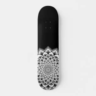 Mandala Black en White Pattern Persoonlijk Skateboard