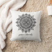 Mandala Black en White Throw Cushion Kussen (Deken)