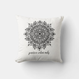 Mandala Black en White Throw Cushion Kussen