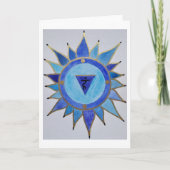 Mandala blau feestdagen kaart (Voorkant)