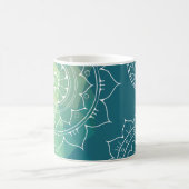 Mandala blauw groen geel boho koffiemok (Center)