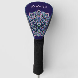 Mandala Blauw Roze Groen Spiritueel. Golfheadcover