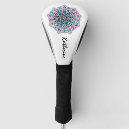 Mandala Blauw Roze Groen Spiritueel. Golfheadcover