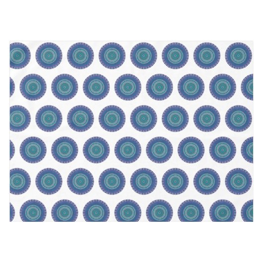 Mandala Blauw Zwart Groen Verjaardagsfeest Tafelkleed (Voorkant (Horizontaal))