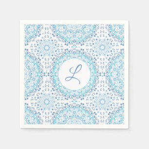 Mandala Blauwe Papieren Servet