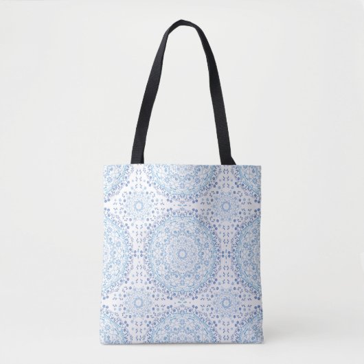 Mandala Blauwe Schoudertassen Tote Bag (Voorkant)