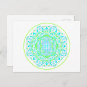 Mandala_bleu_vert Briefkaart (Voorkant / Achterkant)