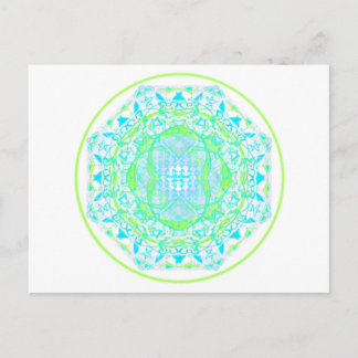 Mandala_bleu_vert Briefkaart