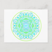 Mandala_bleu_vert Briefkaart (Voorkant)